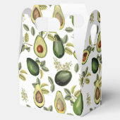 Waterverf Avocado Botanische Patroon Bedankdoosjes (Geopend)