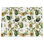Waterverf Avocado Botanische Patroon Groot Cadeauzakje (Voorkant)