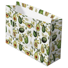 Waterverf Avocado Botanische Patroon Groot Cadeauzakje