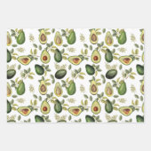 Waterverf Avocado Botanische Patroon Inpakpapier Vel (Voorkant 3)
