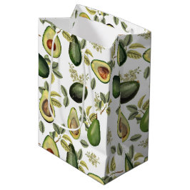 Waterverf Avocado Botanische Patroon Medium Cadeauzakje