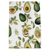 Waterverf Avocado Botanische Patroon Medium Cadeauzakje (Achterkant)
