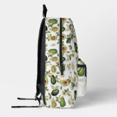 Waterverf Avocado Botanische Patroon Monogrammed Bedrukte Rugzak (Links)