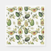 Waterverf Avocado Botanische Patroon Servet (Voorkant)
