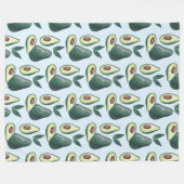waterverf avocado deken (Voorkant (Horizontaal))