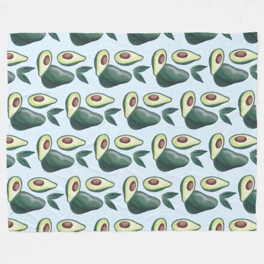 waterverf avocado deken (Voorkant (Horizontaal))
