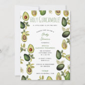 Waterverf avocado Holy Guacamole Baby shower Kaart (Voorkant)