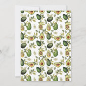 Waterverf avocado Holy Guacamole Baby shower Kaart (Achterkant)