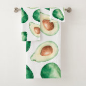 Waterverf Avocado Pattern Bad Handdoek (Insitu)