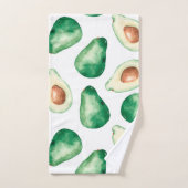 Waterverf Avocado Pattern Bad Handdoek (Handdoek)