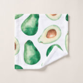 Waterverf Avocado Pattern Bad Handdoek (Wasdoekje)