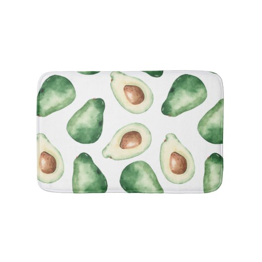 Waterverf Avocado Pattern Badmat (Voorkant)