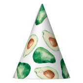 Waterverf Avocado Pattern Birthday Feesthoedjes (Links)