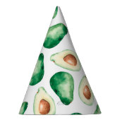 Waterverf Avocado Pattern Birthday Feesthoedjes (Rechts)