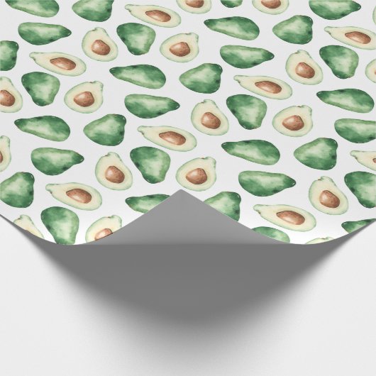 Waterverf Avocado Pattern Cadeaupapier (Hoek)