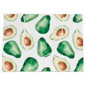 Waterverf Avocado Pattern Groot Cadeauzakje (Voorkant)