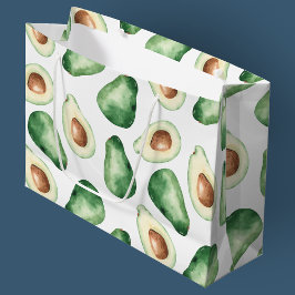 Waterverf Avocado Pattern Groot Cadeauzakje