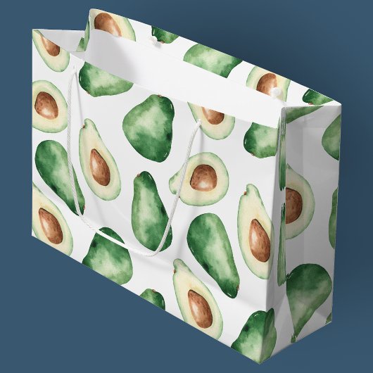 Waterverf Avocado Pattern Groot Cadeauzakje