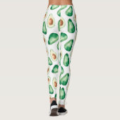 Waterverf Avocado Pattern Leggings (Achterkant)
