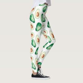 Waterverf Avocado Pattern Leggings