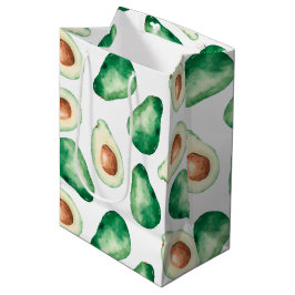 Waterverf Avocado Pattern Medium Cadeauzakje