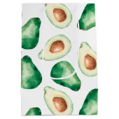 Waterverf Avocado Pattern Medium Cadeauzakje (Achterkant)
