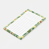 Waterverf Avocado Pattern Post-it Notes (Schuin)