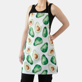 Waterverf Avocado Pattern Schort