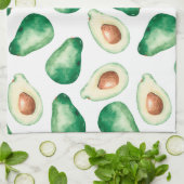 Waterverf Avocado Pattern Theedoek (Gevouwen)