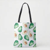 Waterverf Avocado Pattern Tote Bag (Voorkant)