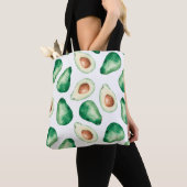 Waterverf Avocado Pattern Tote Bag (Dichtbij)