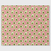 Waterverf Avocado Pink Cadeaupapier (Vlak)