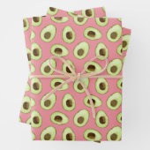 Waterverf Avocado Pink Inpakpapier Vel (In situ)
