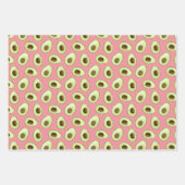 Waterverf Avocado Pink Inpakpapier Vel (Voorkant)