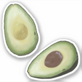 Waterverf Avocado's Sticker