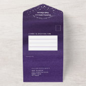 Waterverf avond sterren bruiloft ceremonie all in one uitnodiging (Buitenkant)