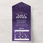 Waterverf avond " sterry sky gala diner " all in one uitnodiging (Binnen)