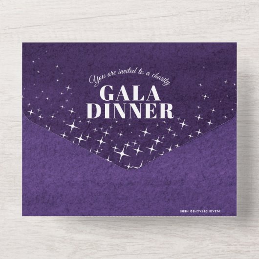 Waterverf avond " sterry sky gala diner " all in one uitnodiging (Achterkant)