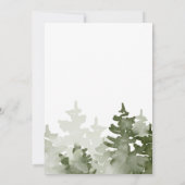 Waterverf Avontuur Bos Baby shower Uitnodiging (Achterkant)