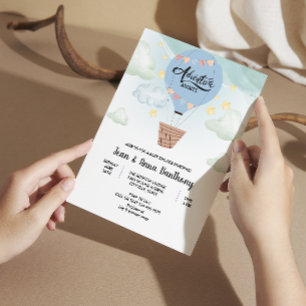waterverf avontuur wacht op baby shower kaart