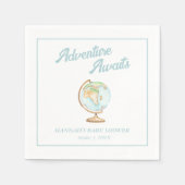 Waterverf avontuur wacht op Baby shower servetten (Voorkant)