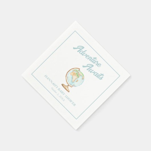 Waterverf avontuur wacht op Baby shower servetten (Hoek)