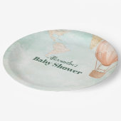 Waterverf Avontuur Wachten op Gender Baby shower Papieren Bordje (Gekanteld)