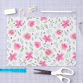 Waterverf Azaleas en Rozen Tissuepapier (Craft)