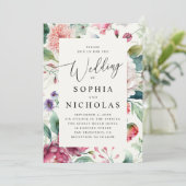 Waterverf aziatische boho floral. Bohemiaanse brui Kaart (Staand voorkant)