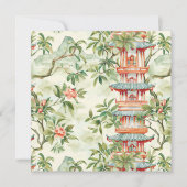Waterverf Aziatische Pagode in Verdant Landschap ( (Voorkant)