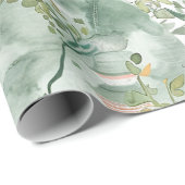 Waterverf Aziatische Pagode in Verdant Landschap ( Cadeaupapier (Rol Hoek)