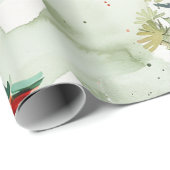 Waterverf Aziatische Pagode in Verdant Landschap ( Cadeaupapier (Rol Hoek)