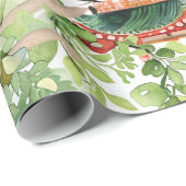 Waterverf Aziatische Pagode in Verdant Landschap ( Cadeaupapier (Rol Hoek)