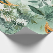 Waterverf Aziatische Pagode in Verdant Landschap ( Cadeaupapier (Hoek)